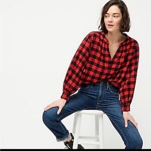 NWT J CREW Checked Flannel Shirt